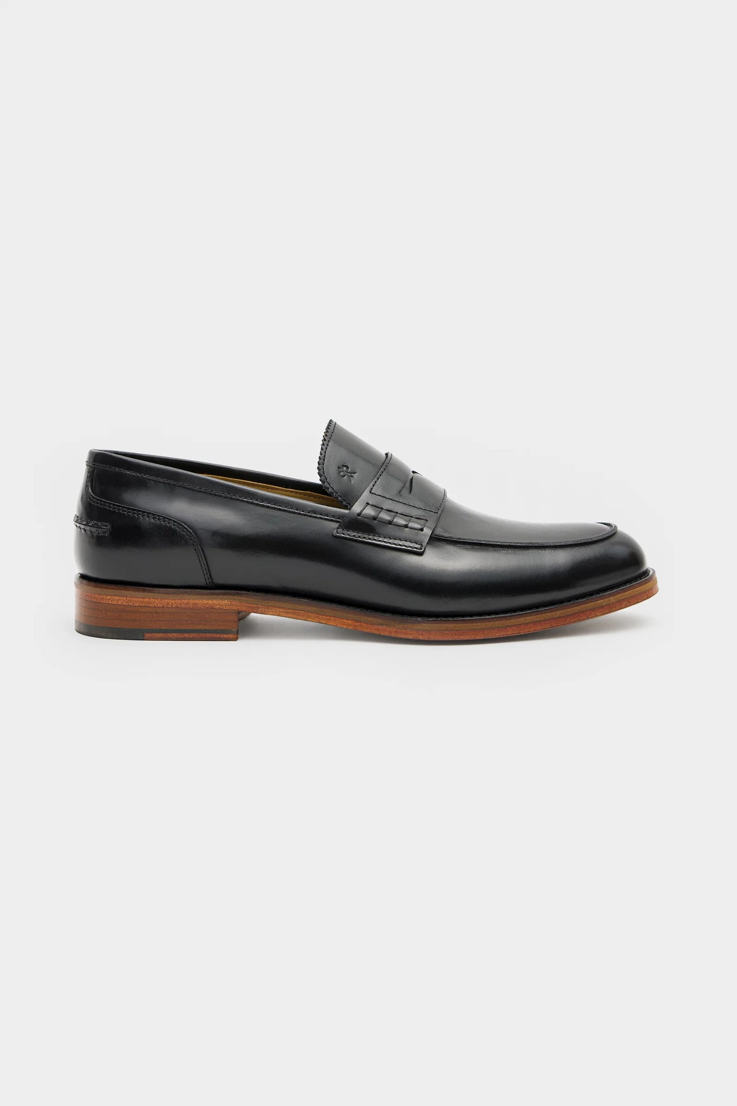 Damat Siyah Hakiki Deri Klasik Penny Loafer Ayakkabi