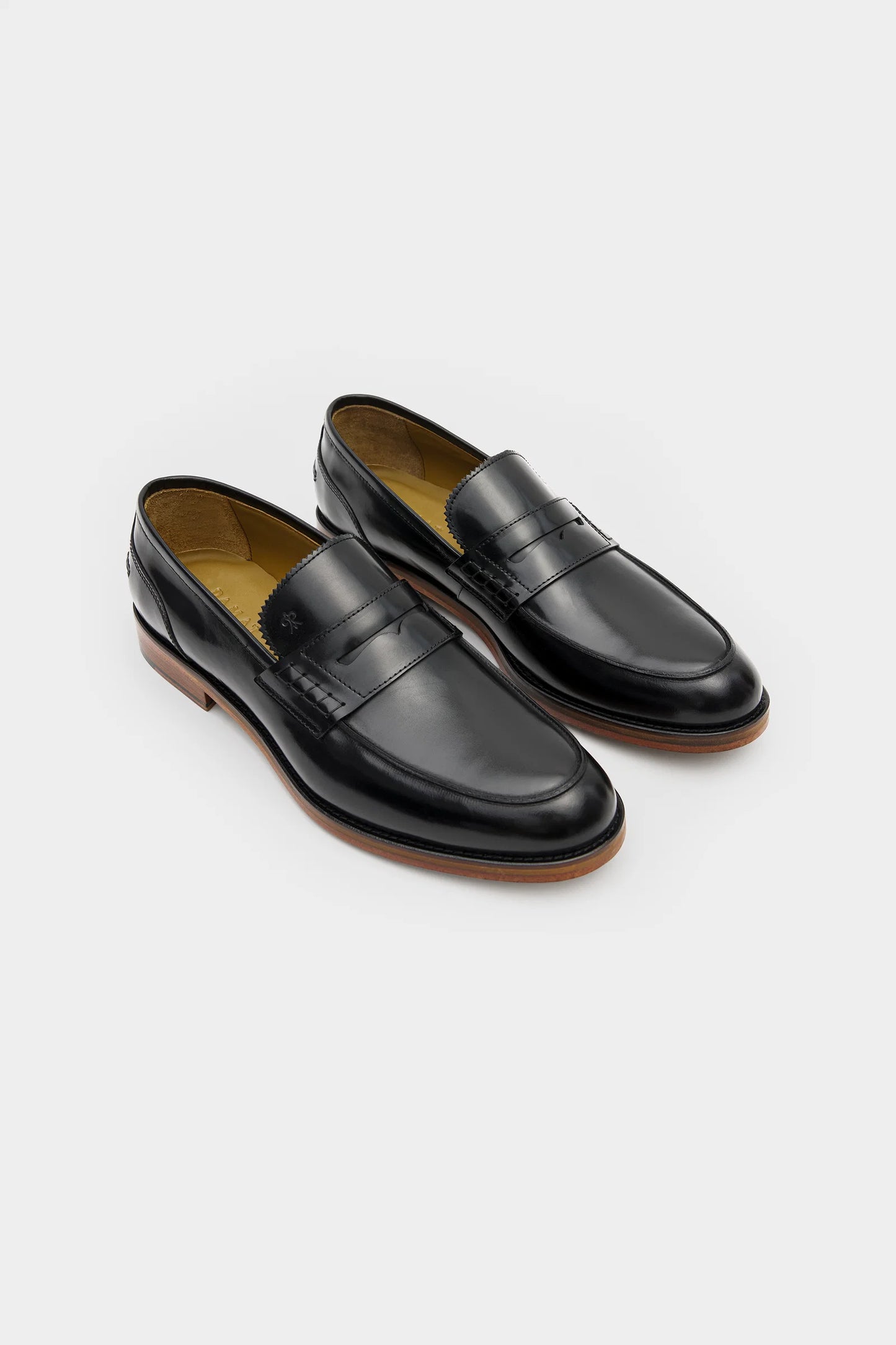 Damat Siyah Hakiki Deri Klasik Penny Loafer Ayakkabi