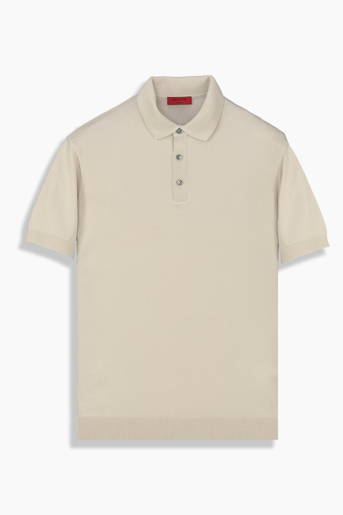 Relax Fit Polo Yaka Bej Triko Tişört