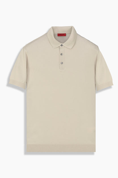 Relax Fit Polo Yaka Bej Triko Tişört