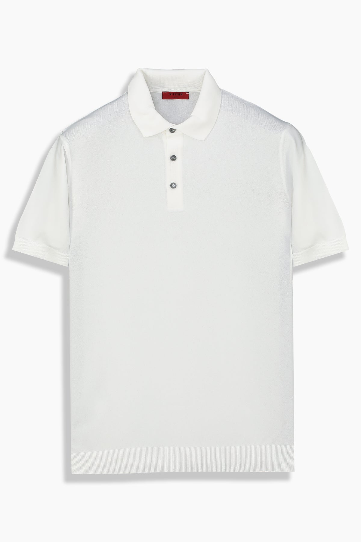 Relax Fit Polo Yaka Ekru Triko Tişört