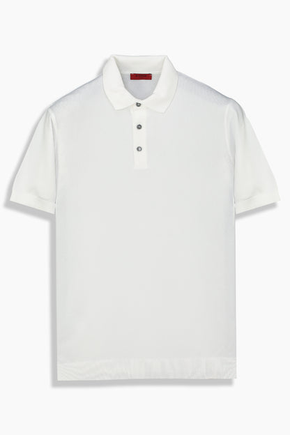 Relax Fit Polo Yaka Ekru Triko Tişört