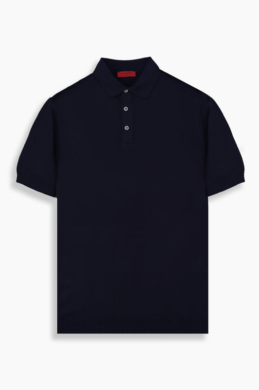 Relax Fit Polo Yaka Lacivert Triko Tişört