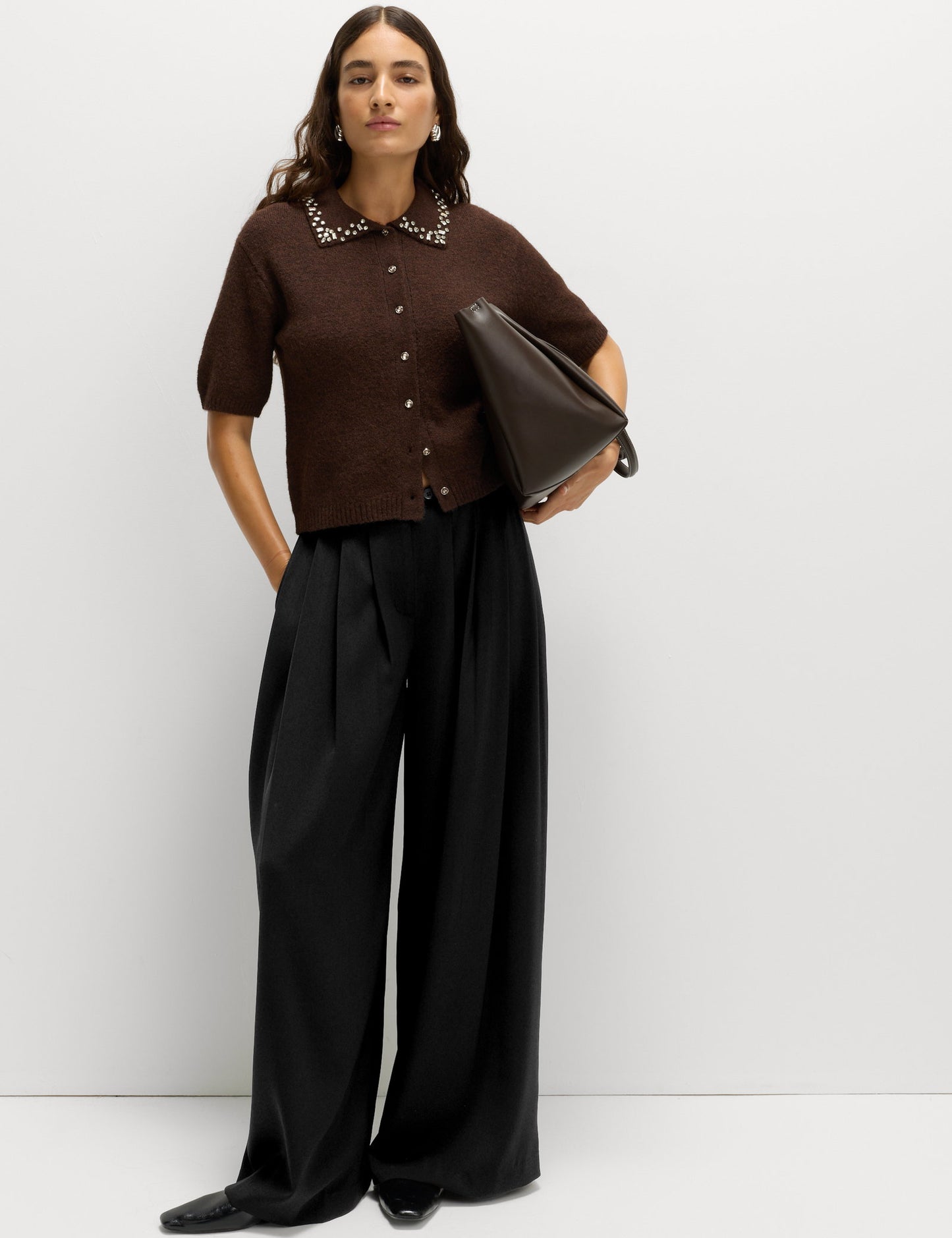 Saten Twill Palazzo Pantolon