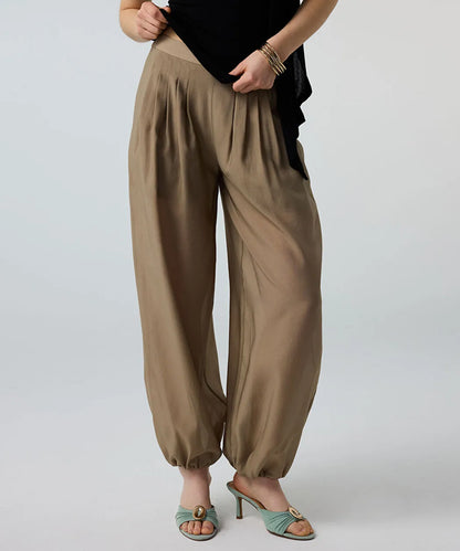 Haki Pileli Balon Fit Pantolon Is1260003188176 | Ipekyol
