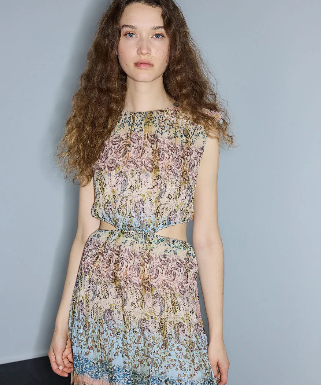 Pembe Etnik Desen Cutout Elbise Is1260002292019 | Ipekyol