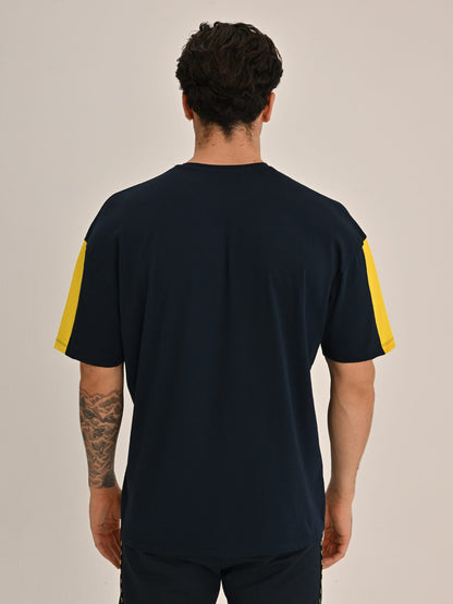 Fenerbahçe Lacivert Kolej Katmanlı Erkek Oversize Tshirt