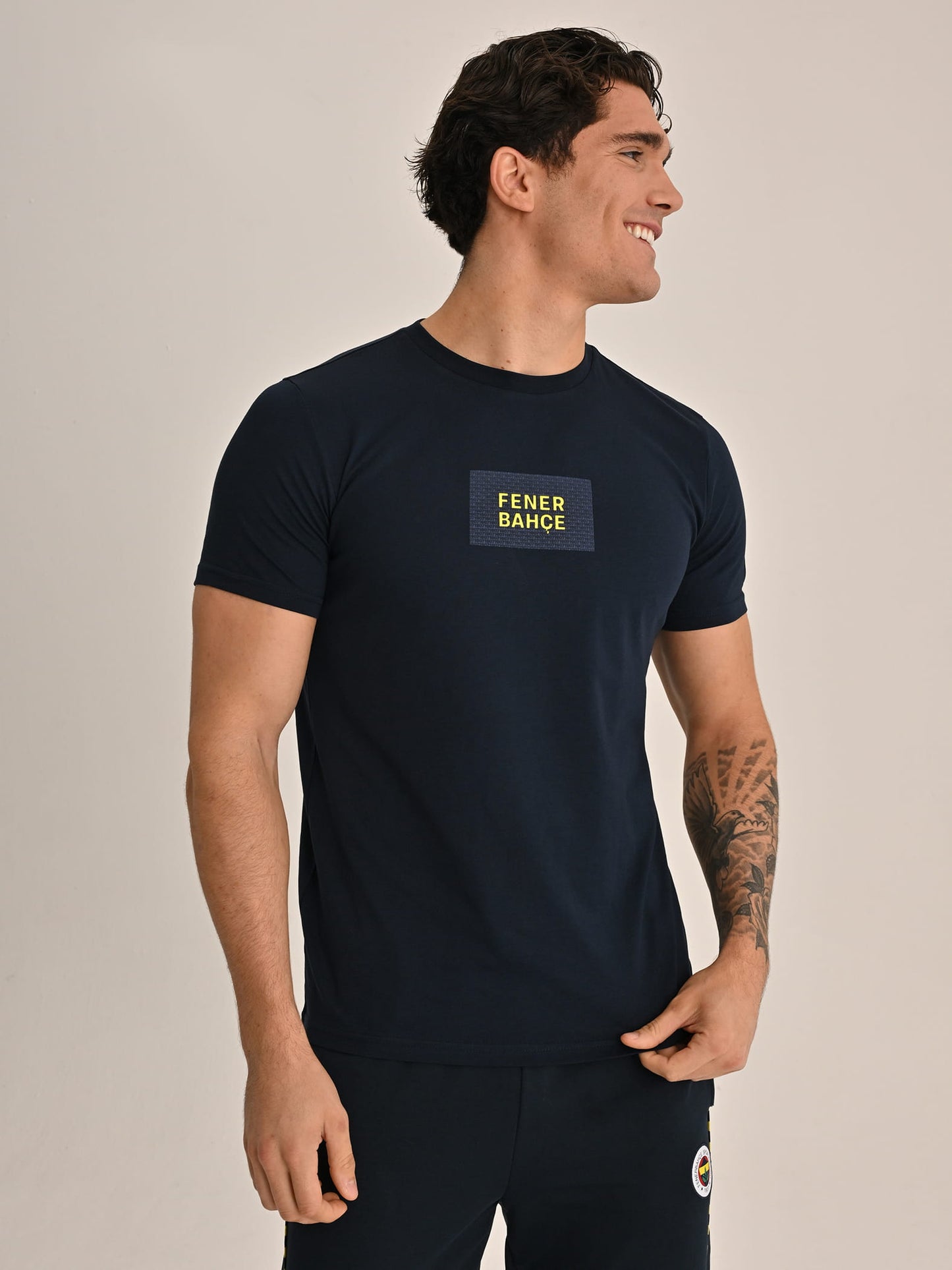 Fenerbahçe Lacivert Tribün 1907 Detaylı Fenerbahçe Erkek Tshirt