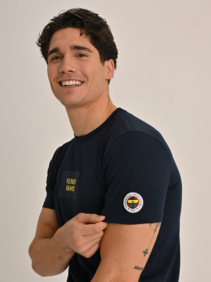 Fenerbahçe Lacivert Tribün 1907 Detaylı Fenerbahçe Erkek Tshirt