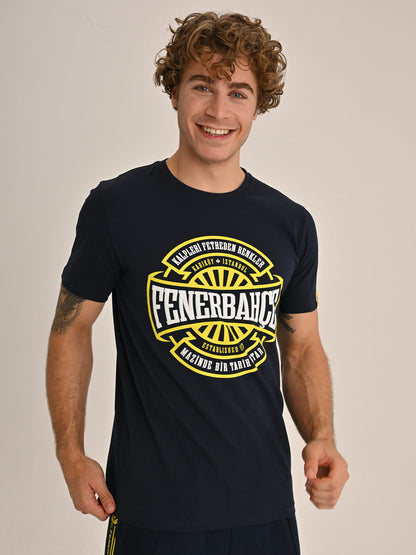 Fenerbahçe Lacivert Tribün Kalpleri Fetheden Renkler Erkek Tshirt