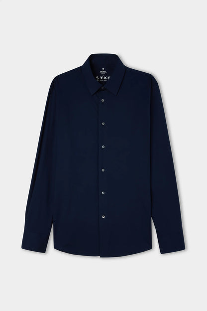 Damat Slim Fit Lacivert Gabardin Non-iron Gömlek