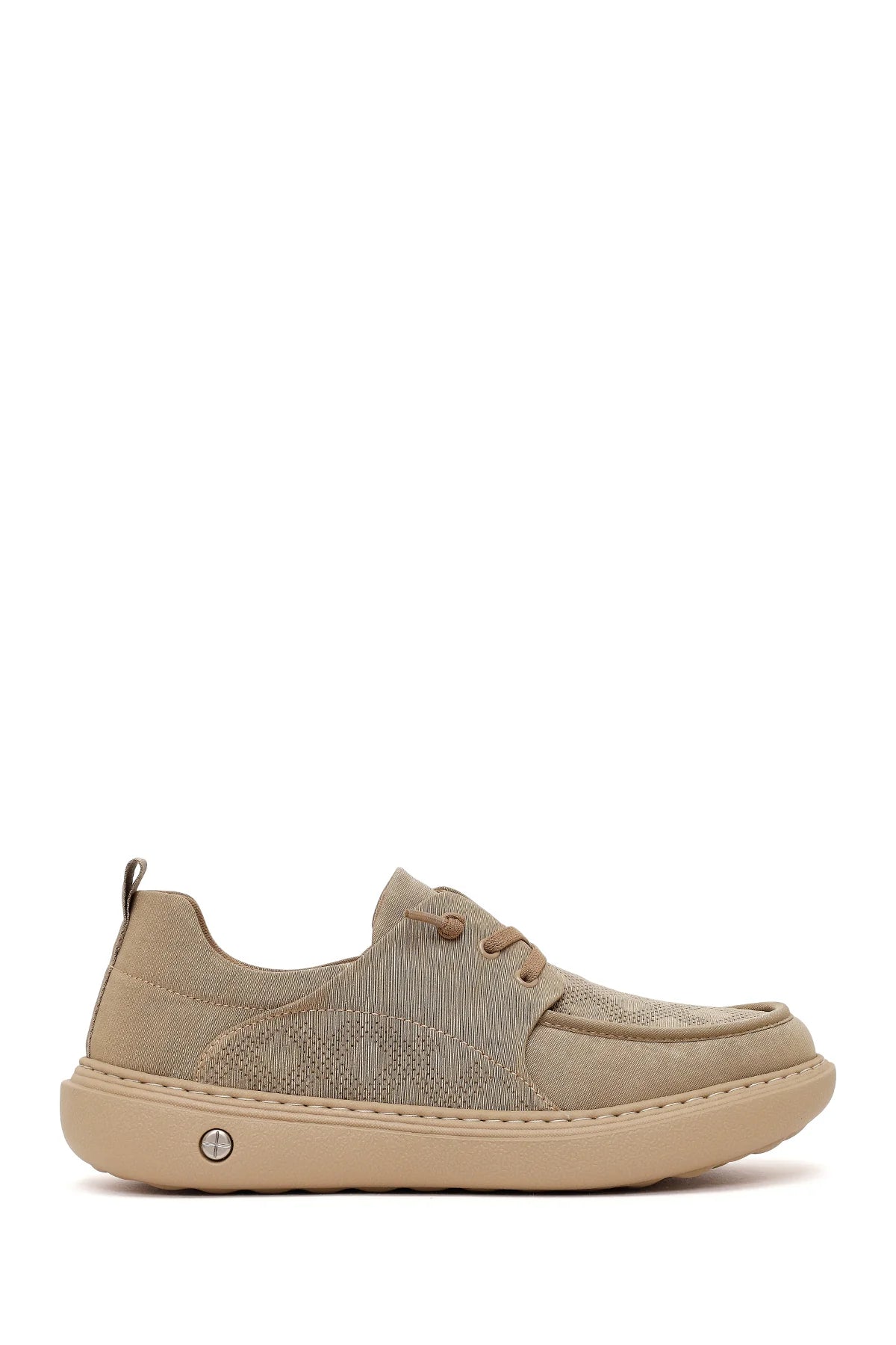 Derimod Zero Erkek Bej Bağcıklı Kumaş Sneaker