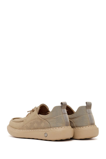Derimod Zero Erkek Bej Bağcıklı Kumaş Sneaker