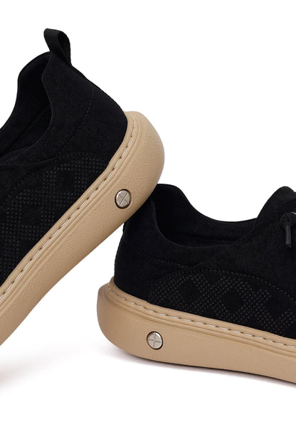 Derimod Zero Erkek Siyah Bağcıklı Kumaş Sneaker