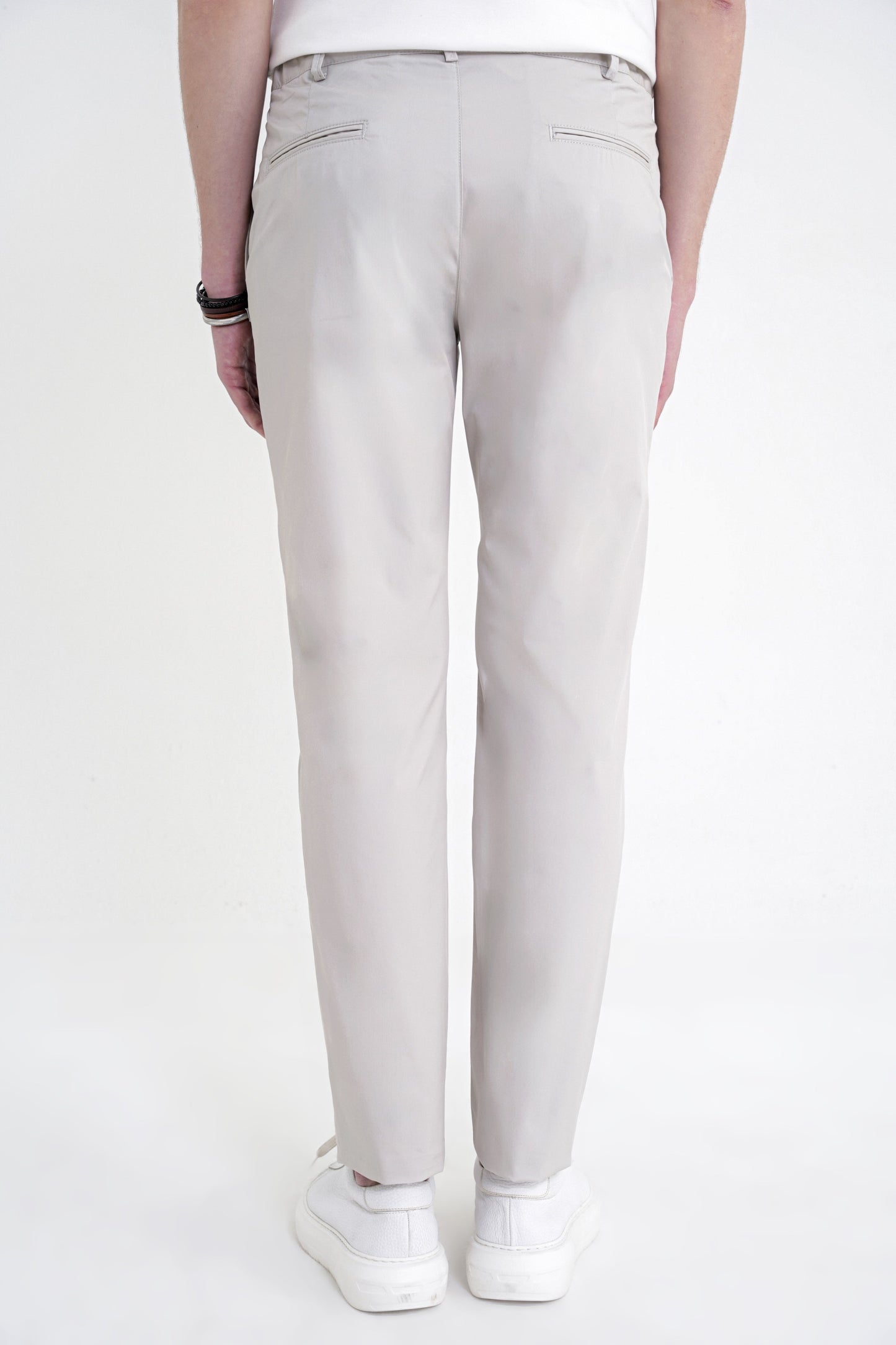 Comfort Fit Yan Cep Beli Lastikli %97 Pamuk Taş Pantolon P 1214