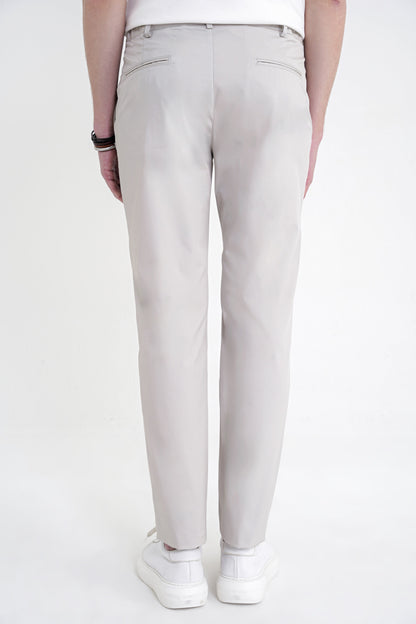 Comfort Fit Yan Cep Beli Lastikli %97 Pamuk Taş Pantolon P 1214