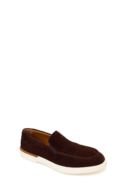 Erkek Kahverengi Süet Deri Loafer