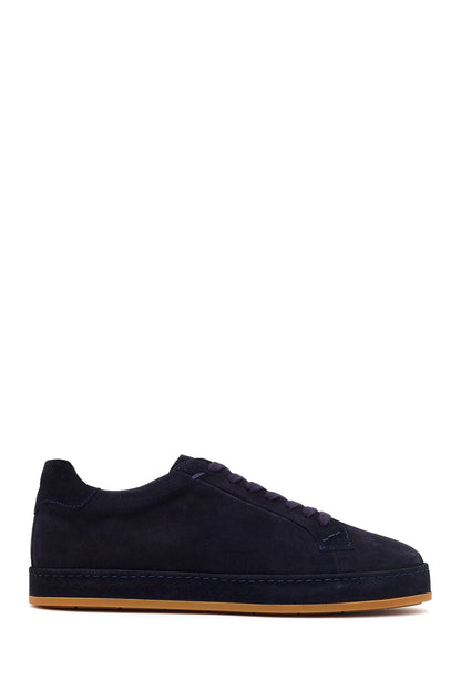 Erkek Lacivert Bağcıklı Süet Deri Sneaker