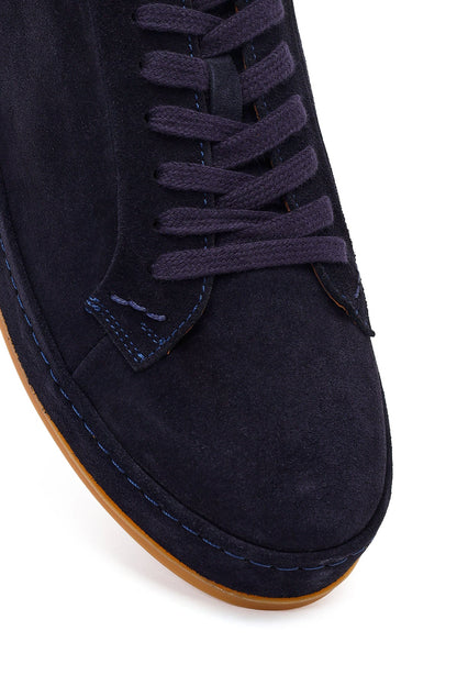 Erkek Lacivert Bağcıklı Süet Deri Sneaker