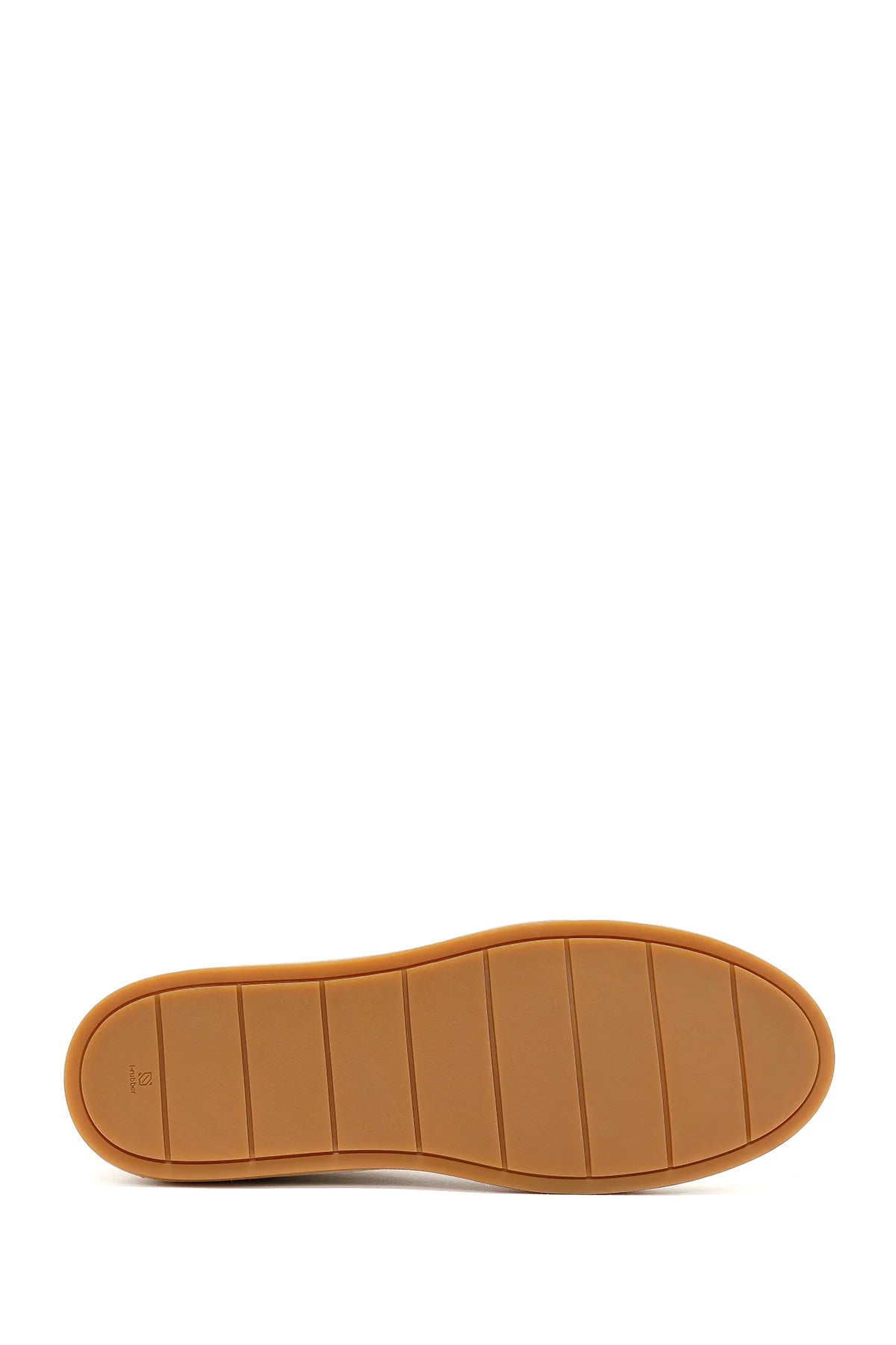 Erkek Beyaz Bağcıklı Deri Sneaker