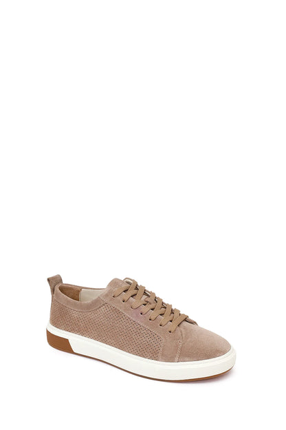 Erkek Bej Bağcıklı Süet Deri Sneaker
