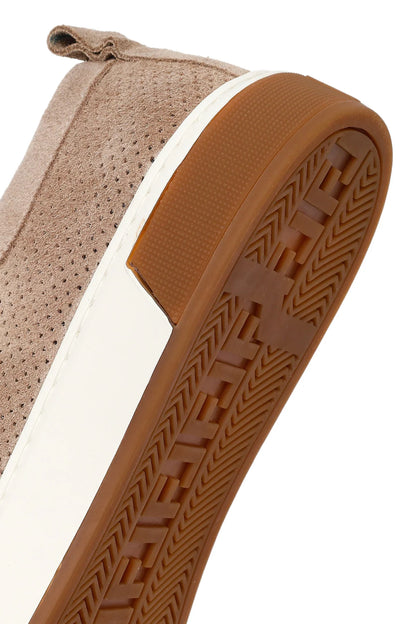Erkek Bej Bağcıklı Süet Deri Sneaker