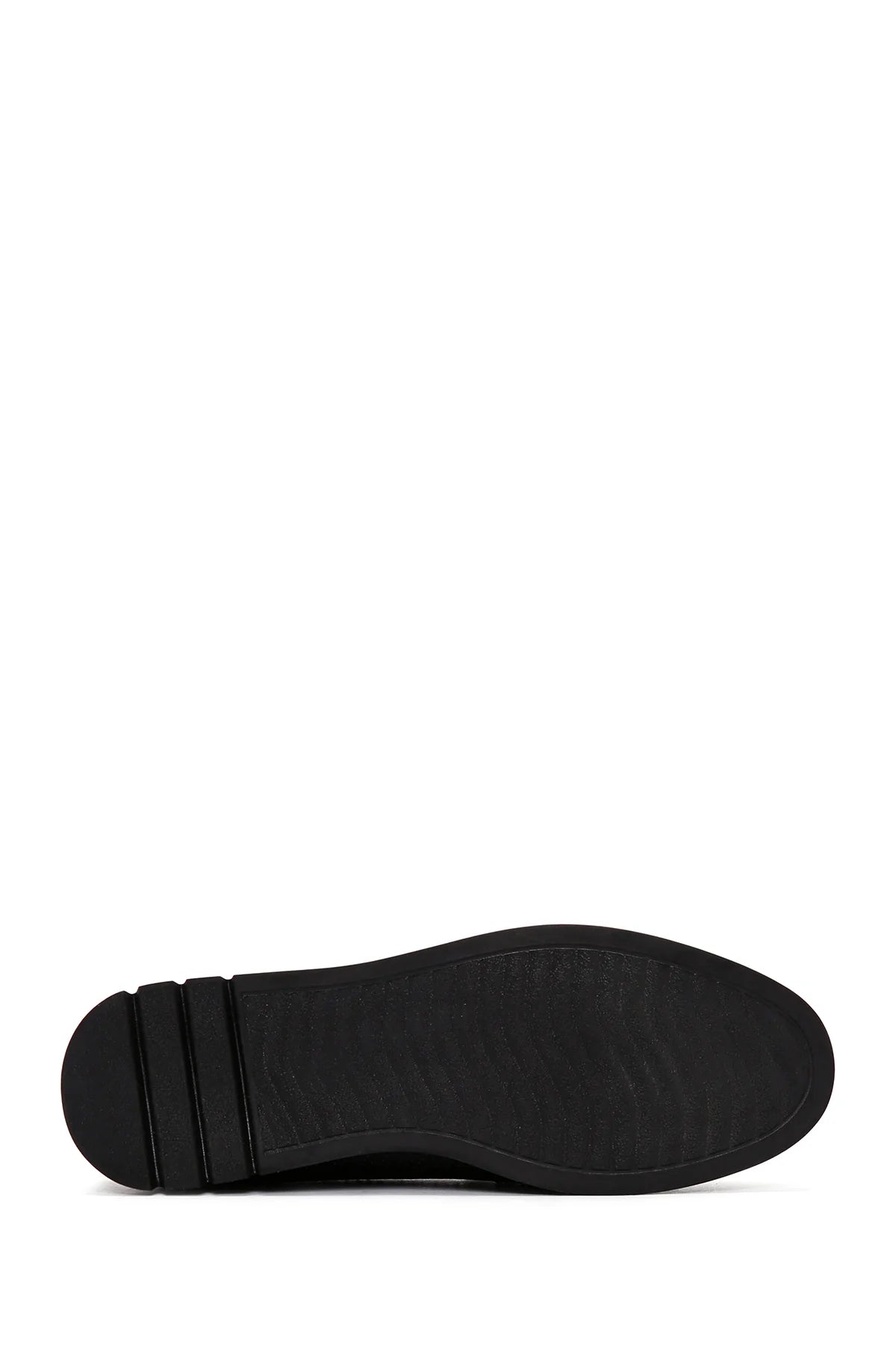 Kadın Siyah Tokalı Deri Comfort Loafer
