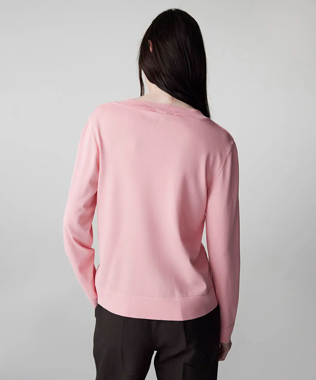 Pembe V Yaka Basic Triko Is1260050081039 | Ipekyol