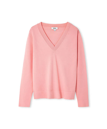 Pembe V Yaka Basic Triko Is1260050081039 | Ipekyol