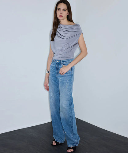 Mavi Hotfix Baskılı Wide Leg Jean Pantolon Is1260018040629 | Ipekyol