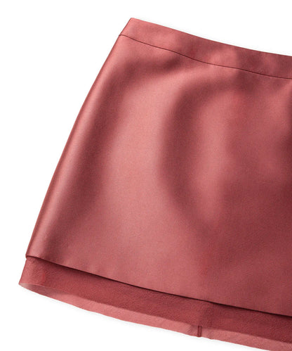 Pembe Parlak Yüzeyli Mini Etek Is1260004086026 | Ipekyol