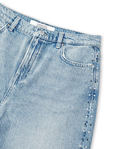 Mavi Hotfix Ve Trok Baskılı Denim Şort Is1260013077cc2 | Ipekyol
