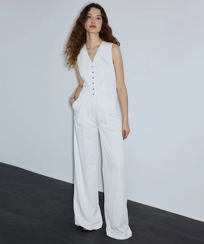 Ekru Kırışık Efektli Wide Leg Pantolon Is1260003183082 | Ipekyol