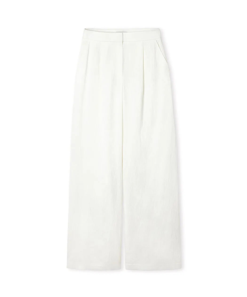 Ekru Kırışık Efektli Wide Leg Pantolon Is1260003183082 | Ipekyol