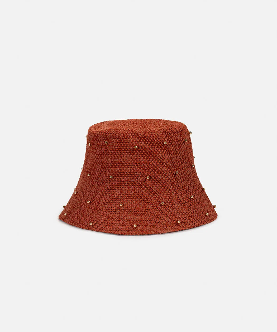 Kırmızı Metal Boncuk Aksesuarlı Bucket Şapka Is1260077043034 | Ipekyol