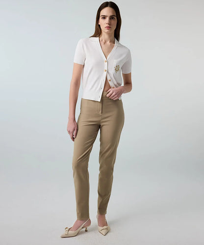 Ekru Lurex Bel Skinny Fit Pantolon Is1260003250030 | Ipekyol