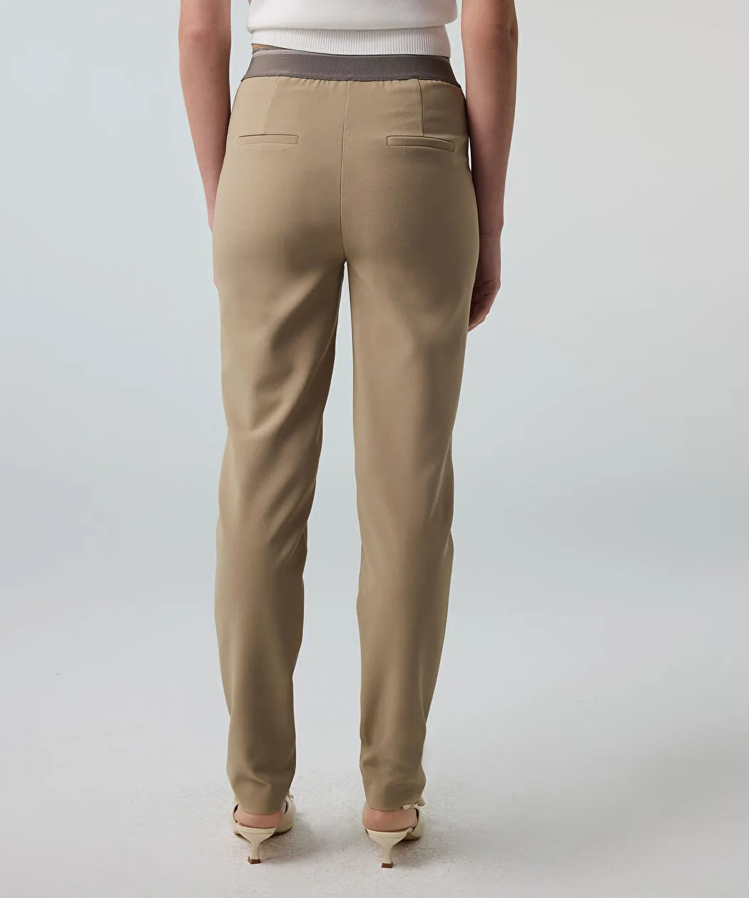 Ekru Lurex Bel Skinny Fit Pantolon Is1260003250030 | Ipekyol