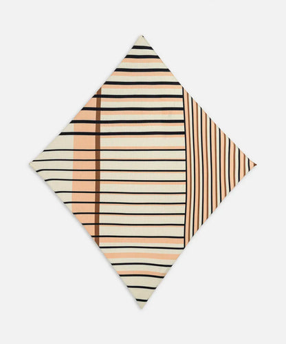 Ekru Piliseli Colorblock Eşarp Is1260082051018 | Ipekyol