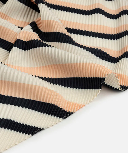 Ekru Piliseli Colorblock Eşarp Is1260082051018 | Ipekyol