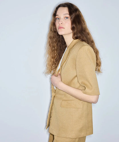 Natürel Püskül Şeritli Blazer Is1260106031ad4 | Ipekyol