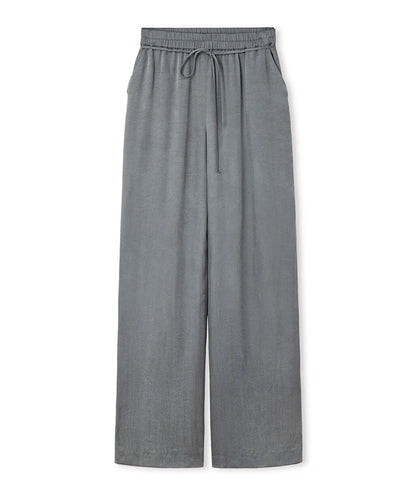 Gri Parlak Dokulu Wide Leg Pantolon Is1260003245005 | Ipekyol