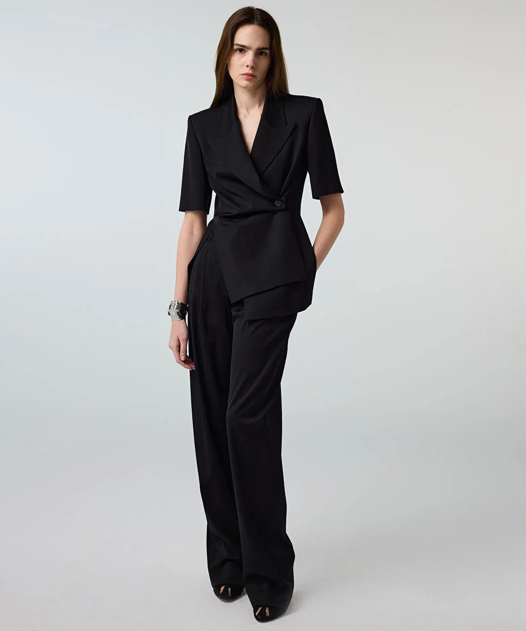 Siyah Cepli Wide Leg Pantolon Is1260003275001 | Ipekyol