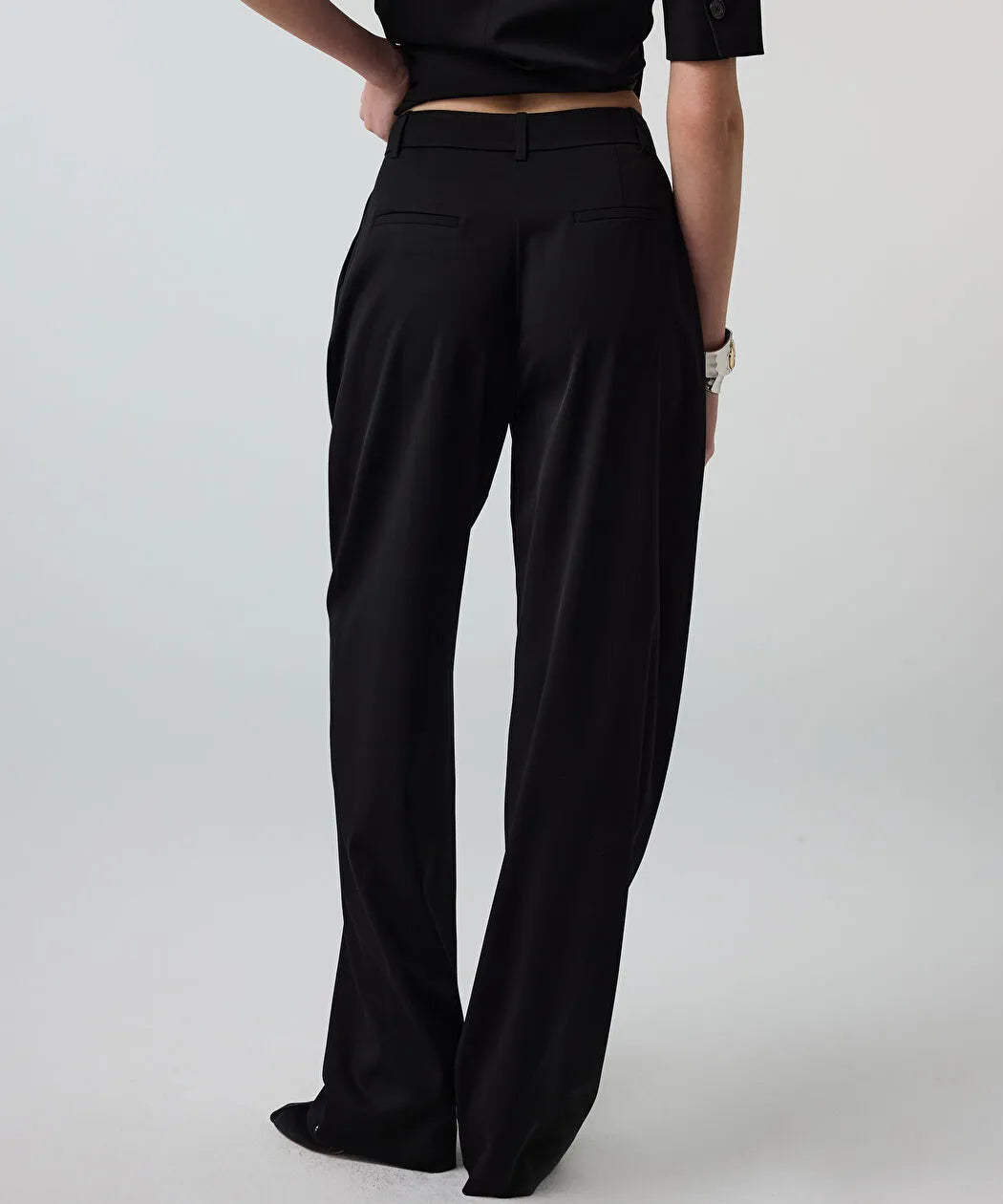 Siyah Cepli Wide Leg Pantolon Is1260003275001 | Ipekyol