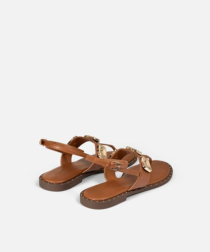 Kahverengi Metal Aksesuarlı Sandalet Is1260033003074 | Ipekyol