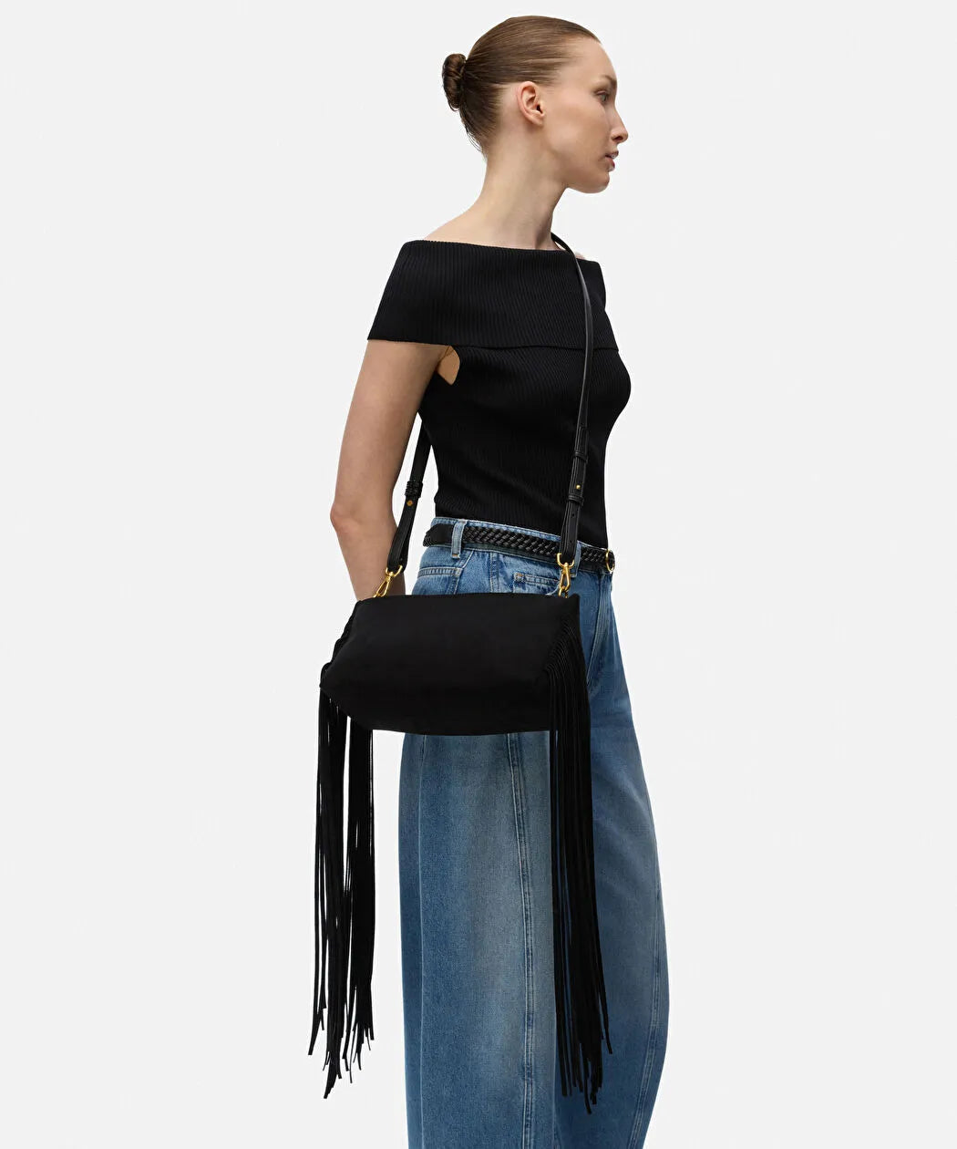 Siyah Püsküllü Çıkarılabilir Askılı Clutch Is1260121011001 | Ipekyol