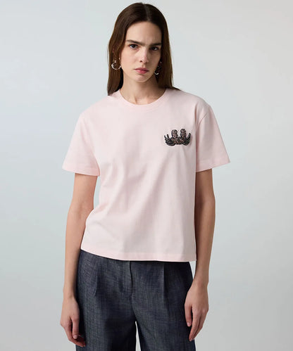 Pembe Aplikeli Tişört Is1260070167019 | Ipekyol