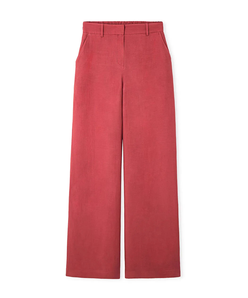 Pembe Keten Içerikli Wide Leg Pantolon Is1260003192026 | Ipekyol