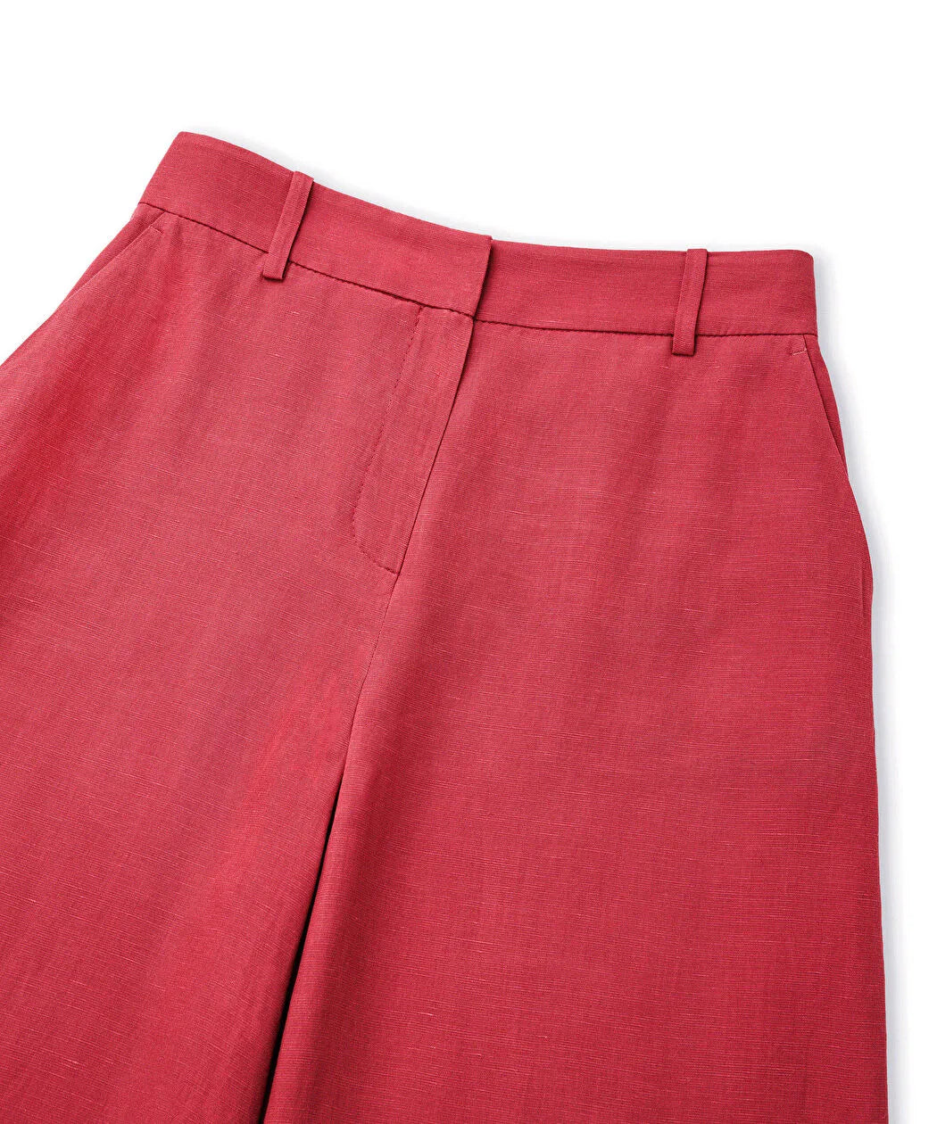 Pembe Keten Içerikli Wide Leg Pantolon Is1260003192026 | Ipekyol