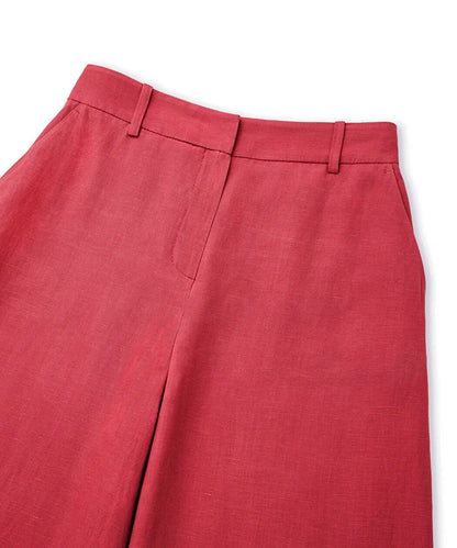 Pembe Keten Içerikli Wide Leg Pantolon Is1260003192026 | Ipekyol