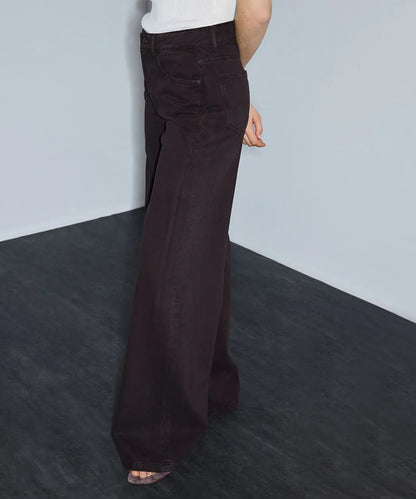 Kahverengi Zincirli Wide Leg Jean Pantolon Is1260018043074 | Ipekyol
